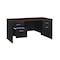 Hirsh Desk Pedestal, 30 in D X 29 1/2 in H, 60 in W X Steel, Black/Walnut 20533 - alternate 1