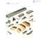 Sartodoors Sliding Closet Bi-fold Doors, Planum 0010 Oak, Sturdy Tracks Moldings Trims Hardware Set, Wood Soli PLANUM0010BF-DUB-3696 - alternate 6