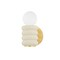 Mitzi Eny Lee Parker X Bibi 1 Light Wall Sconce 14 In. Aged Brass/Ceramic Antique Ivory H691101-AGB/CAI - alternate 1