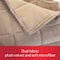 Sunbeam Extra Warm 15 Pound 54" x 73" Weighted Blanket with Arm Slits and Neck Cutout in Beige 2105789 - alternate 5