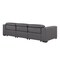 Homeroots 110" Dark Gray Top Grain Leather Reclining Metal USB Sofa 720308 - alternate 9