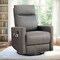 Simple Deluxe Rocking Recliner Chair with Large Footrest, Stain-Resistant Faux Leather Recliner Rocker, Single So 3A88CHAIR6084GRY01 - alternate 1