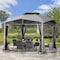 Sunjoy 12ft. x 12ft. Soft Top Gazebo with Netting and Post Internal Weight Insert A101023770 - alternate 1