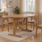 Homeroots 84" Light Brown Solid Wood Trestle Base Oval Dining Table 604026 - alternate 1