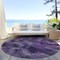 Homeroots 8' Purple Lavender And Gray Round Abstract Washable Indoor Outdoor Area Rug 587148 - alternate 8