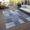 Homeroots 3' X 5' Denim Blue And Navy Blue Striped Washable Indoor Outdoor Area Rug 581689 - alternate 8
