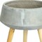 Homeroots Gray Cement And Wood 81 Ounce Round Distressed Pot Planter With Stand 517964 - alternate 6