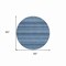 Homeroots 8' Denim Blue And Sky Blue Round Striped Washable Indoor Outdoor Area Rug 610584 - alternate 9