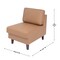 Flash Furniture HERCULES Artemis Cognac LeatherSoft Middle Reception Chair w/Wooden Walnut Legs ZB-8921M-COGNAC-GG - alternate 9