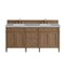 James Martin Vanities Brittany 72" Double Vanity, Pecan w/ 3 CM Victorian Silver Silestone Top 655-V72-PCN-3VSL - alternate 1
