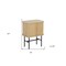 Homeroots 24" Natural Modern Sliding Door Nightstand 527615 - alternate 7