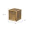 Homeroots Set of Two Black Silver And Antiqued Brass Aluminum Square Block End Tables 576789 - alternate 8