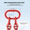 Vevor 3/8" x 10' Chain Sling 4 Legs G80 Lifting Chain with Grab Hooks 18400 lbs DL10mmx3m-4A - alternate 7