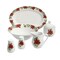 Gibson Home Perfect for Holidays Poinsettia 7 Piece Porcelain Serving Set in Red 99825.07R - alternate 1