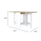 Homeroots 24" Brown And White Folding Sled Base Dining Table 530199 - alternate 6