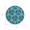 Homeroots 8' Teal Blue And Beige Round Geometric Washable Indoor Outdoor Area Rug 613526 - alternate 8
