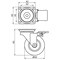 Richelieu Industrial Gray Rubber Caster, Swivel with Brake, with Plate, Gray 15010020501 - alternate 9