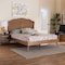 Baxton Studio Aithan Mid-Century Walnut Brown Wood and Rattan King Size Platform Bed 247-12667-9409-ZORO - alternate 9