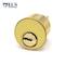 Ecs Hardware Durable Premium Key Controlled Rim / Mortise Combo Cylinder, 1-1/8 in US3 Polished Brass ECSH-MRH-US3 - alternate 4