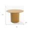 Homeroots 46" Brown Solid Wood Pedestal Base Round Top Dining Table 720972 - alternate 5