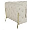 Homeroots 69in Beige And Gold Italian Leather Loveseat 477573 - alternate 7