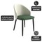 Leisuremod Paradiso Collection Modern Dining Seat in Taupe, with Green Fabric Seat, 4PK PC50TPG4 - alternate 8