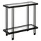 Homeroots 24" Black And Clear Glass End Table With Shelf 544201 - alternate 8