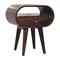 Homeroots 21" Brown Solid Wood Round One Drawer Nightstand 651851 - alternate 7