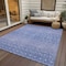 Homeroots 9' X 12' Sky Blue Purple And Ivory Tribal Washable Indoor Outdoor Area Rug 582636 - alternate 9