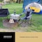 Arrowhead Outdoor Portable Folding Camping Quad Chair with 6-Can Armrest Cooler, Granite Gray KKS0316U - alternate 7
