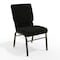 Flash Furniture Dot Fabric Church Chair, Black XU-CH-60096-BK-BAS-GG - alternate 1