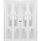 Sartodoors Sliding Closet Double Bi-fold Doors, Lucia 2552 White Silk with Frosted Glass, Sturdy Tracks Moldi LUCIA2552DBF-BEM-72 x 80 (4* 18x80) - alternate 1