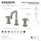 Kingston Brass Widespread Bathroom Faucet with Push Pop-Up Drain, Brushed Nickel KS142RXBN - alternate 5