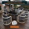 Leisuremod Klyra 7-Pc Aluminum Dining Set - Weather-Resistant Table & 6 Chairs with Cushions, 7PK KDS70-24GR6 - alternate 10