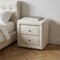 Homeroots 21" Beige Wood Two Drawer Nightstand 489770 - alternate 7