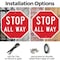 Signmission Stop All Way, 6 Inch X 6 Inch, Plastic Sign OC-P-6-9 - alternate 6