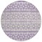 Homeroots 8' Purple Lavender And Ivory Round Geometric Washable Indoor Outdoor Area Rug 613869 - alternate 8