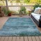Homeroots 5' X 8' Teal Blue Gray And Pale Aqua Abstract Washable Indoor Outdoor Area Rug 630856 - alternate 7