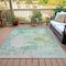 Homeroots 3' X 5' Beige Teal Blue And Ivory Abstract Washable Indoor Outdoor Area Rug 630807 - alternate 6