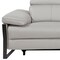 Homeroots 103" Light Gray Top Grain Leather Reclining Metal USB Sofa 720325 - alternate 10