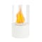 Edendirect 6.5 in. Tabletop Ventless Bioethanol Fireplace, White Round Stainless Steel Burner Cup ZR-601S-W - alternate 1