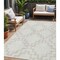Homeroots 5' X 8' Ivory And Beige Geometric Washable Indoor Outdoor Area Rug 593775 - alternate 1