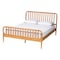 Baxton Studio Lucera Mid-Century Oak Brown Queen Size Bobbin Bed 257-14017-ZORO - alternate 1