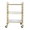 Homeroots Polished Gold Bar Cart 388955 - alternate 1
