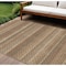 Homeroots 9' X 12' Orange And Copper Striped Washable Indoor Outdoor Area Rug 610610 - alternate 1