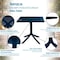 Niche Terrace Plastic Indoor/Outdoor 31.5 in Square Table, Coastal Navy, 4 Terrace Plastic Stacking Chairs TOB3131NV41NV - alternate 9
