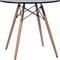 Homeroots 32" Black and Natural Wood Round Top Dining Table 568198 - alternate 6