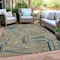 Homeroots 3' X 5' Taupe Blue And Beige Geometric Washable Indoor Outdoor Area Rug 594815 - alternate 9