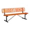 Leisure Craft 6' Personalized Standard Buddy Bench Bench With Back, Expanded Metal, Portable, Orange PB6WBP-ORANGE - alternate 1