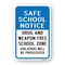 Signmission Safe School Drug & Weapon Free School Zone Violato Aluminum, 18" H, A-1824-24751 A-1824-24751 - alternate 1